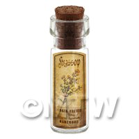 Dolls House Apothecary Hyssop Herb Short Colour Label And Bottle