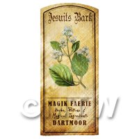 Dolls House Herbalist/Apothecary Jesuits Bark Herb Short Colour Label