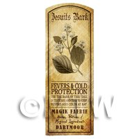 Dolls House Herbalist/Apothecary Jesuits Bark Herb Long Sepia Label