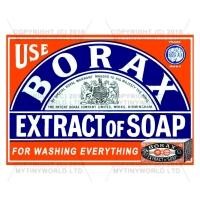 Dolls House Miniature Borax Extract Of Soap Shop Sign Circa 1890