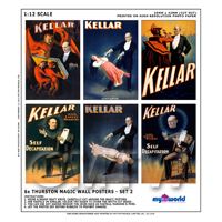 Dolls House Miniature Kellar Magic Poster Set 2 - Set of 6 Wall Posters