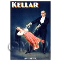 Dolls House Miniature Kellar Magic Poster - Lady Levitation 2