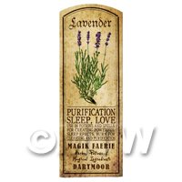 Dolls House Herbalist/Apothecary Lavender Herb Long Colour Label