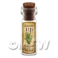 Dolls House Apothecary Lavender Herb Short Colour Label And Bottle