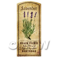 Dolls House Herbalist/Apothecary Lavender Herb Short Colour Label