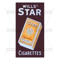 Dolls House Miniature Wills Star Cigarette Shop Sign Circa 1910