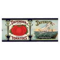 Dolls House Miniature  Defender Tomato Label (1920s)