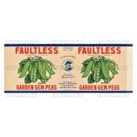 Dolls House Miniature Faultless Garden Gem Peas Label (1930s)
