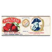 Dolls House Miniature Faultless Cut Red Beets Label (1930s)