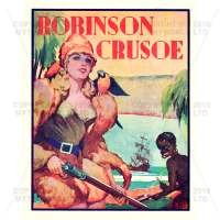 Dolls House Miniature 1930s Robinson Crusoe Theatrical Poster