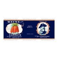 Dolls House Miniature Wayne Carrots Label (1930s)