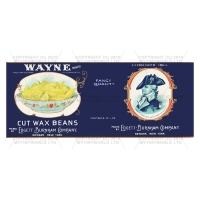 Dolls House Miniature Wayne Cut Wax Beans Label (1930s)