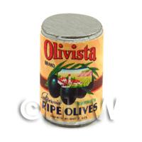 Dolls House Miniature Olivista Brand Ripe Olives Can (1940s)