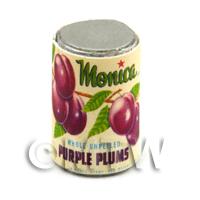 Dolls House Miniature Monica Brand Purple Plums Can (1930s)