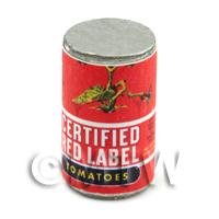 Dolls House Miniature Red Label Brand Tomatoes Can (1940s)