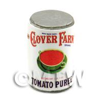 Dolls House Miniature Clover Farm Tomato Puree Can (1920s)