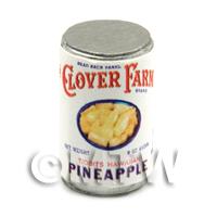 Dolls House Miniature Clover Farm Pineapple Tidbits Can (1920s)