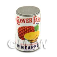Dolls House Miniature Clover Farm Sliced Pineapple Can (1920s)