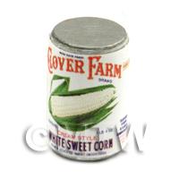 Dolls House Miniature Clover Farm White Sweet Corn Can (1920s)