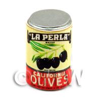 Dolls House Miniature La Perla Brand Olives Can (1930s)