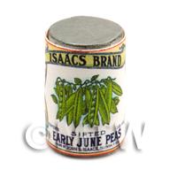 Dolls House Miniature Isaacs Early June Beans Can (1930s)