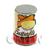 Dolls House Miniature Butterfly Brand Succotash Can (1900s)