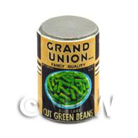 Dolls House Miniature Grand Union Brand Cut Green Beans  Can (1930s)