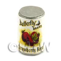 Dolls House Miniature Butterfly Brand Strawberry Beats Can (1900s)