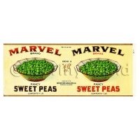 Dolls House Miniature Marvel Sweet Peas Label (1930s)