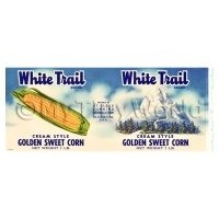 Dolls House Miniature White Trail Sweet Corn Label (1940s)