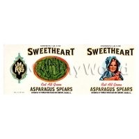 Dolls House Miniature Sweetheart Asparagus Spears Label (1930s)