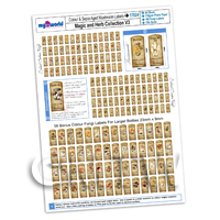 Dolls House Full Set of 168 Color And Sepia Fungi Label A4 Value Sheet