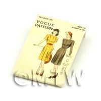 Dolls House Miniature Vogue Dress Pattern Packet (DPP070)