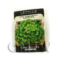 Dolls House Miniature Garden Curled Lettuce Seed Packet