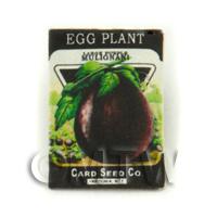 Dolls House Miniature Garden Egg Plant Seed Packet