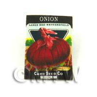 Dolls House Miniature Garden Red Onion Seed Packet