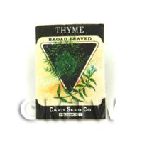 Dolls House Miniature Garden Thyme Seed Packet