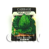 Dolls House Miniature Garden Wakefield Cabbage Seed Packet