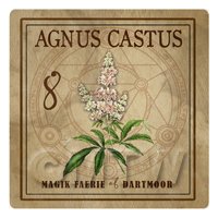 Dolls House Herbalist/Apothecary Square Agnus Castus Herb Label