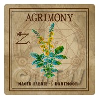 Dolls House Herbalist/Apothecary Square Agrimony Herb Label