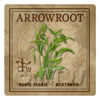 Dolls House Herbalist/Apothecary Square Arrowroot Herb Label