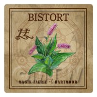 Dolls House Herbalist/Apothecary Square Bistort Herb Label