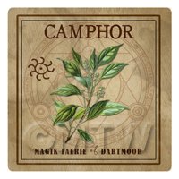Dolls House Herbalist/Apothecary Square Camphor Herb Label