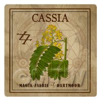 Dolls House Herbalist/Apothecary Square Cassia Herb Label