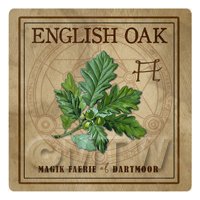 Dolls House Herbalist/Apothecary Square English Oak Herb Label