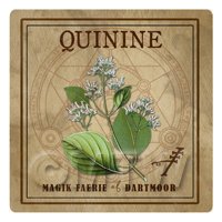 Dolls House Herbalist/Apothecary Square Quinine Herb Label