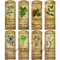 Dolls House Herbalist/Apothecary Long Herb Colour Label Set 3