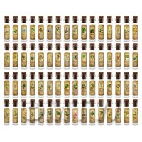 Dolls House Apothecary Set Of 64 Herb Long Colour Label And Bottles
