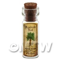 Dolls House Apothecary Mandrake Herb Short Colour Label And Bottle