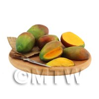Dolls House Miniature Handcrafted Board of Mango Fruits